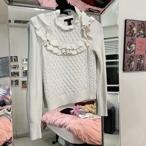 F21 ruffle sweater
